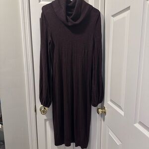 Moda International Long Sleeve Dress - Dark Brown
